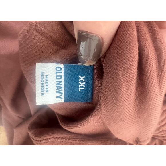 Old Navy Waist-Defined Wide-Leg Jumpsuit Size XXL Warm Taupe V Neck Cap Sleeve - Picture 9 of 13